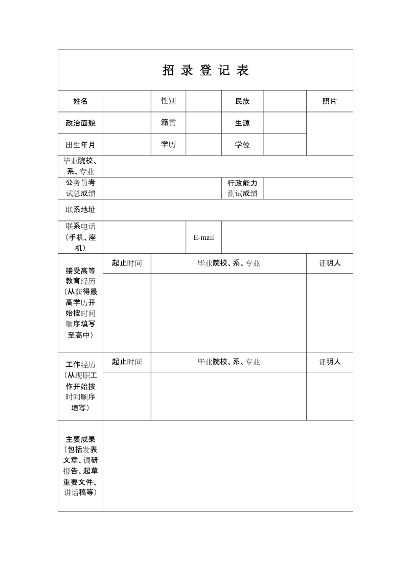 招录登记表.doc_第1页