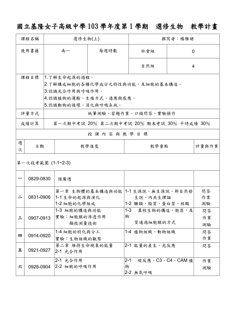 教学目标-基隆女中.doc_第1页