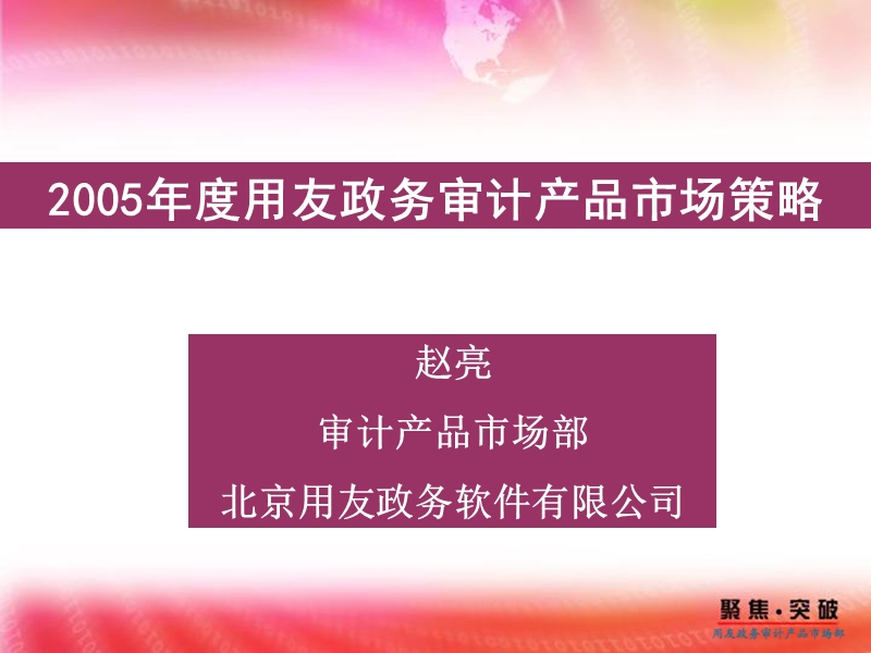 2005年度用友政务审计产品市场策略.ppt_第1页