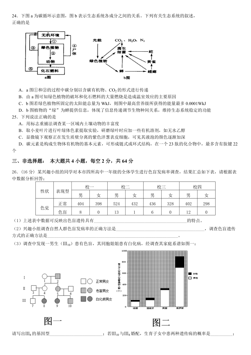 2012.3.25阳江市一中高三理综大练习生物部分(四).doc_第2页