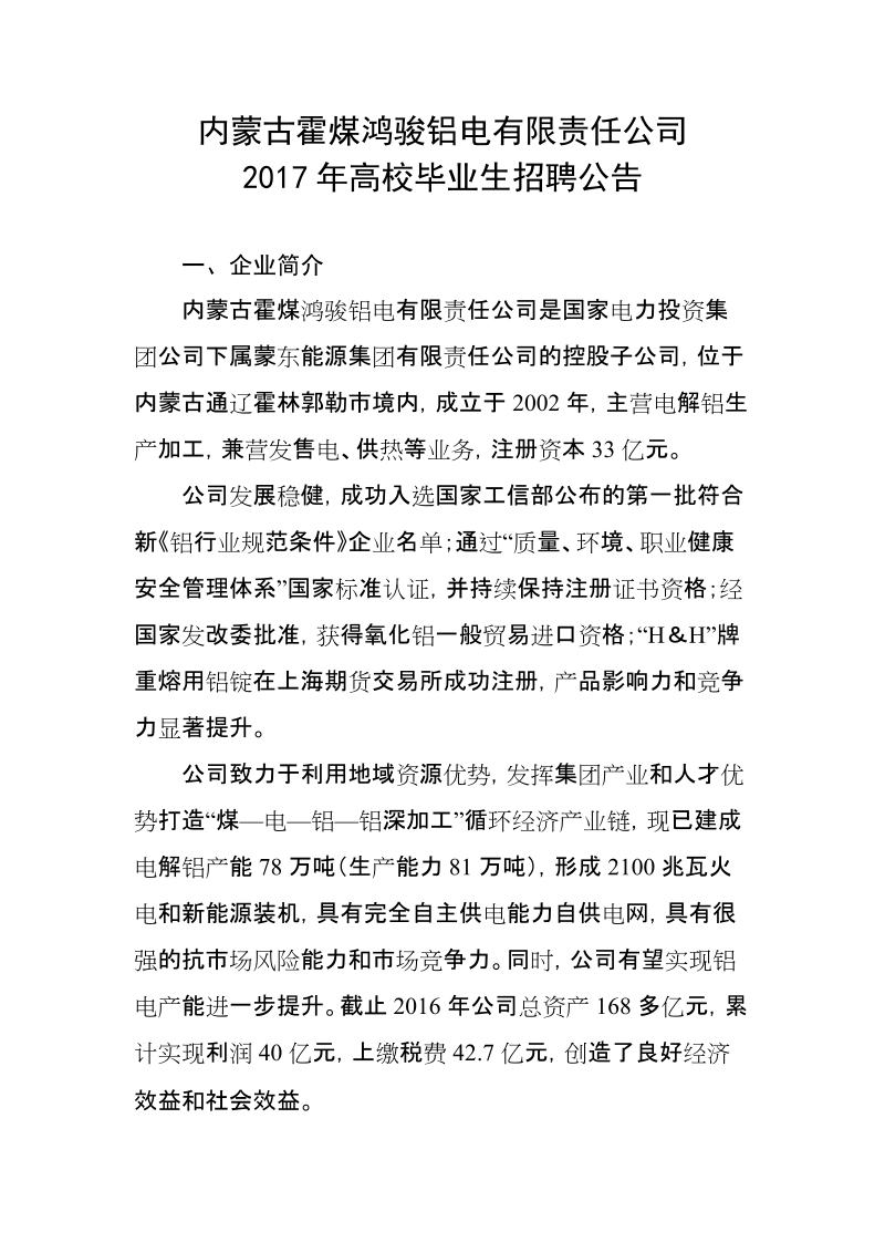 蒙东能源内蒙古霍煤鸿骏铝电公司.doc_第1页