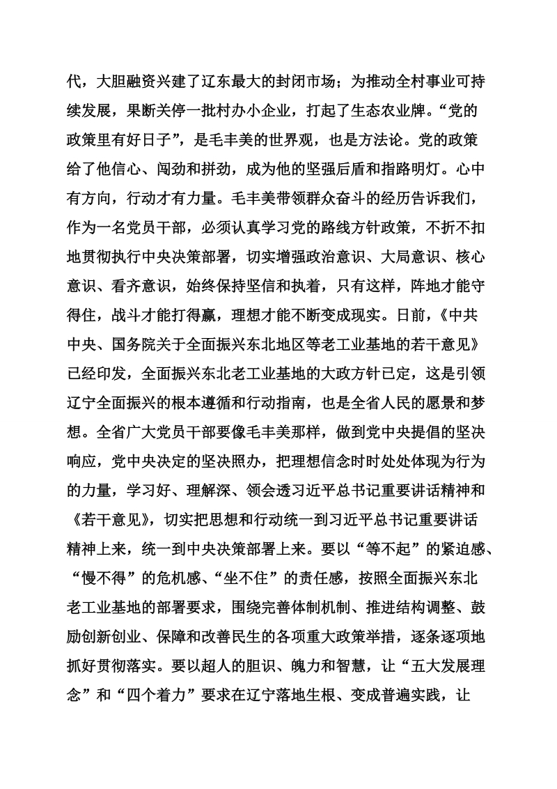 毛丰美实干促振兴体会,学习毛丰美实干精神心得体会.doc_第2页