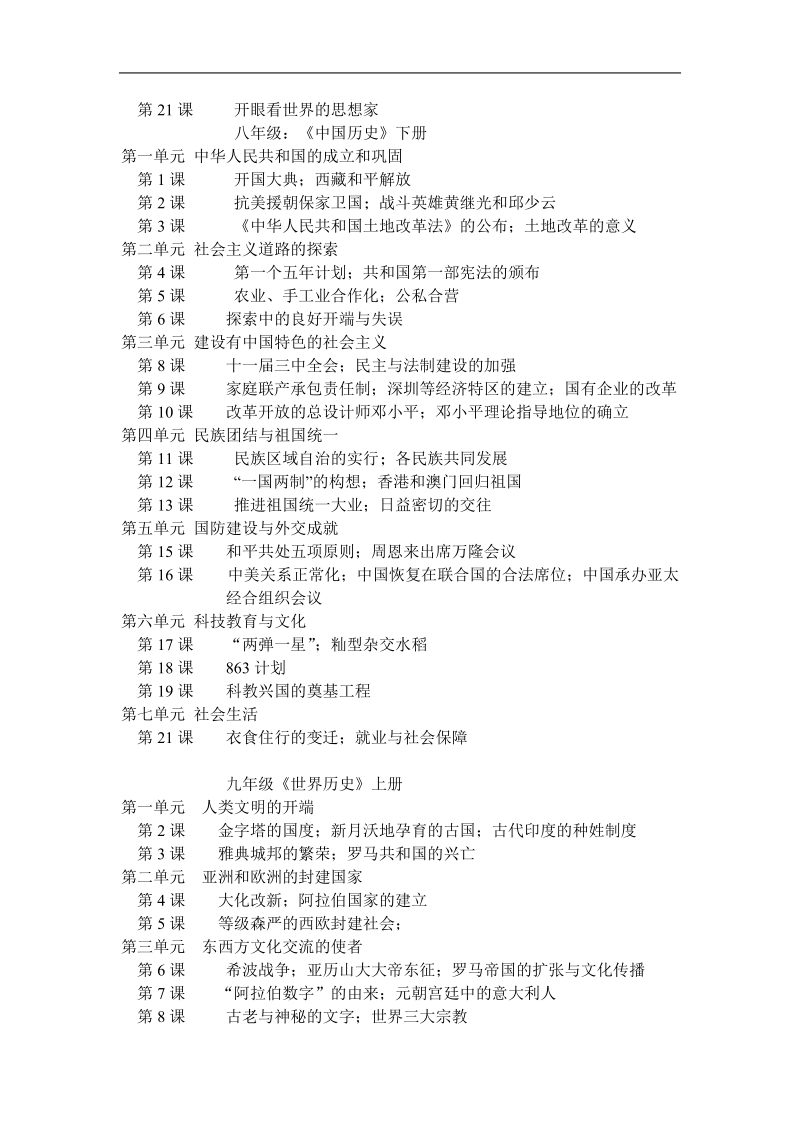 2011年梧州中考历史考试说明.doc_第3页