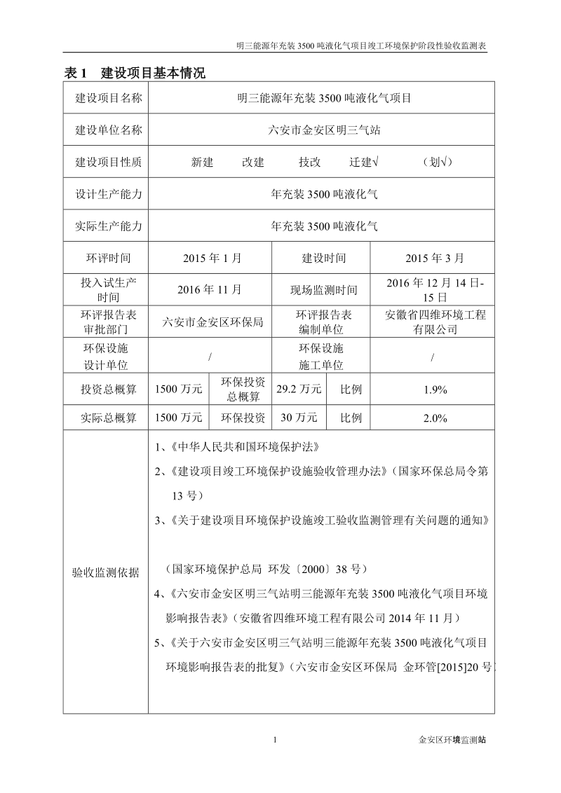 明三能源年充装3500吨液化气站项目竣工环境-六安市集中示范园区.doc_第1页