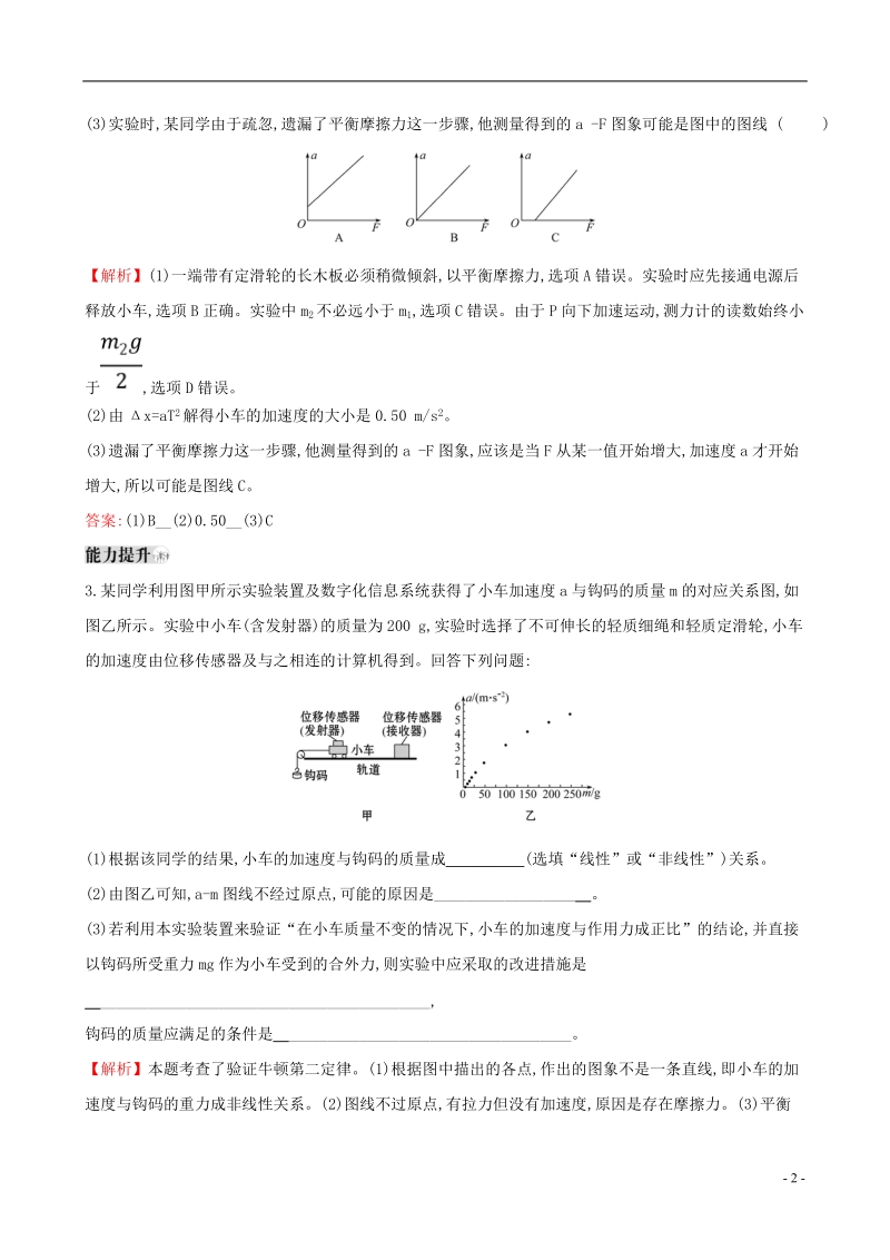 （全国通用版）2019版高考物理一轮复习 高效演练&#8226;强化提升 实验四 探究动能定理.doc_第2页