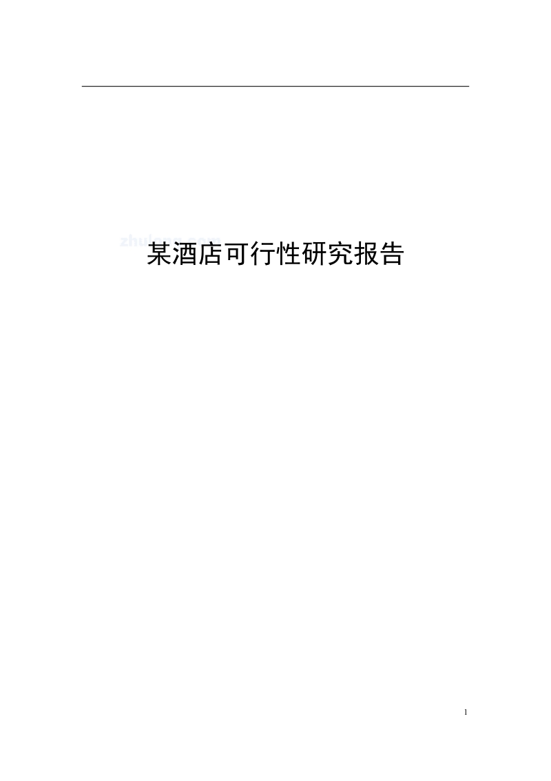 某某酒店可研报告.doc_第1页