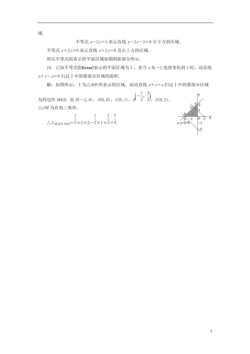 2018年高中数学课时跟踪检测十七二元一次不等式组表示的平面区域苏教版必修.doc_第3页