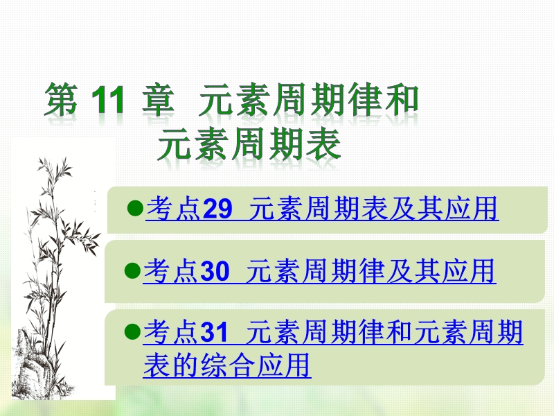 600分考点700分考法a版2019版高考化学总复习第11章元素周期律和元素周期表课件.ppt_第1页