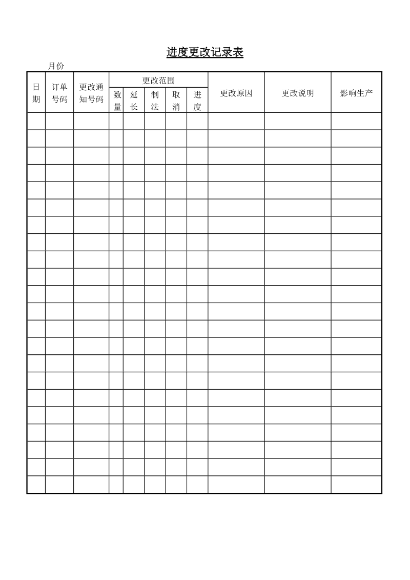 进度更改记录表.doc_第1页