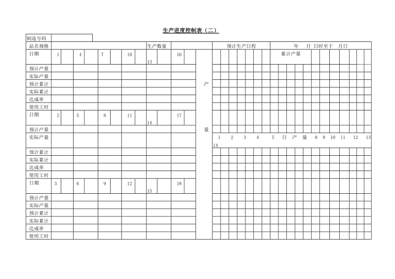 生产进度控制表（二）.doc_第1页