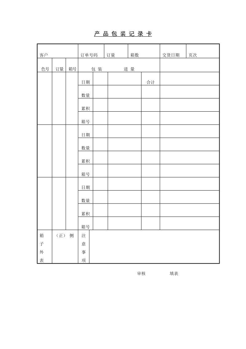 产品包装记录卡.doc_第1页