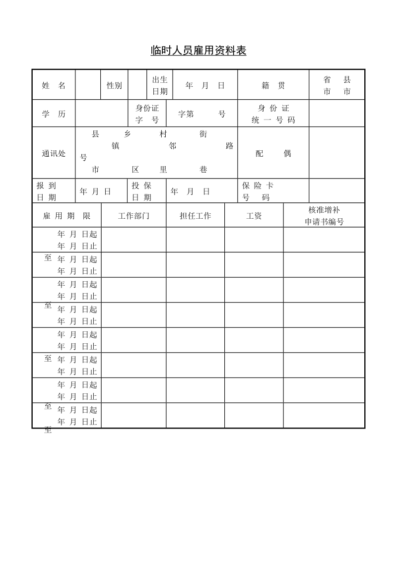 20 临时工人员雇用资.doc_第1页