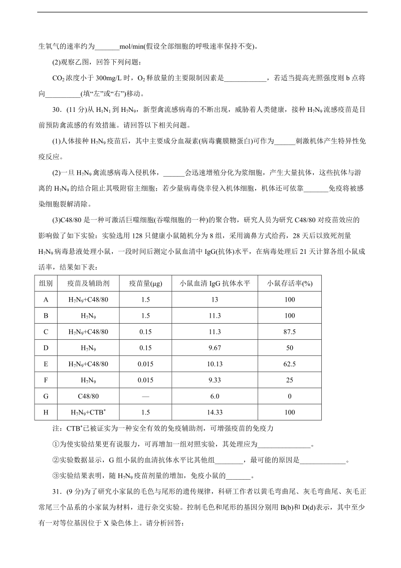 2018年全国新课标高考理综生物模拟试卷（五）.doc_第3页