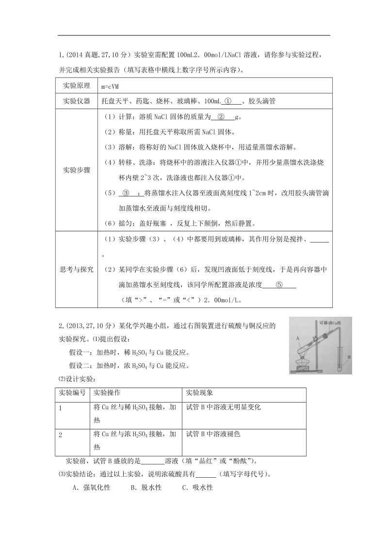 2018年学业水平测试化学实验总结.docx_第1页