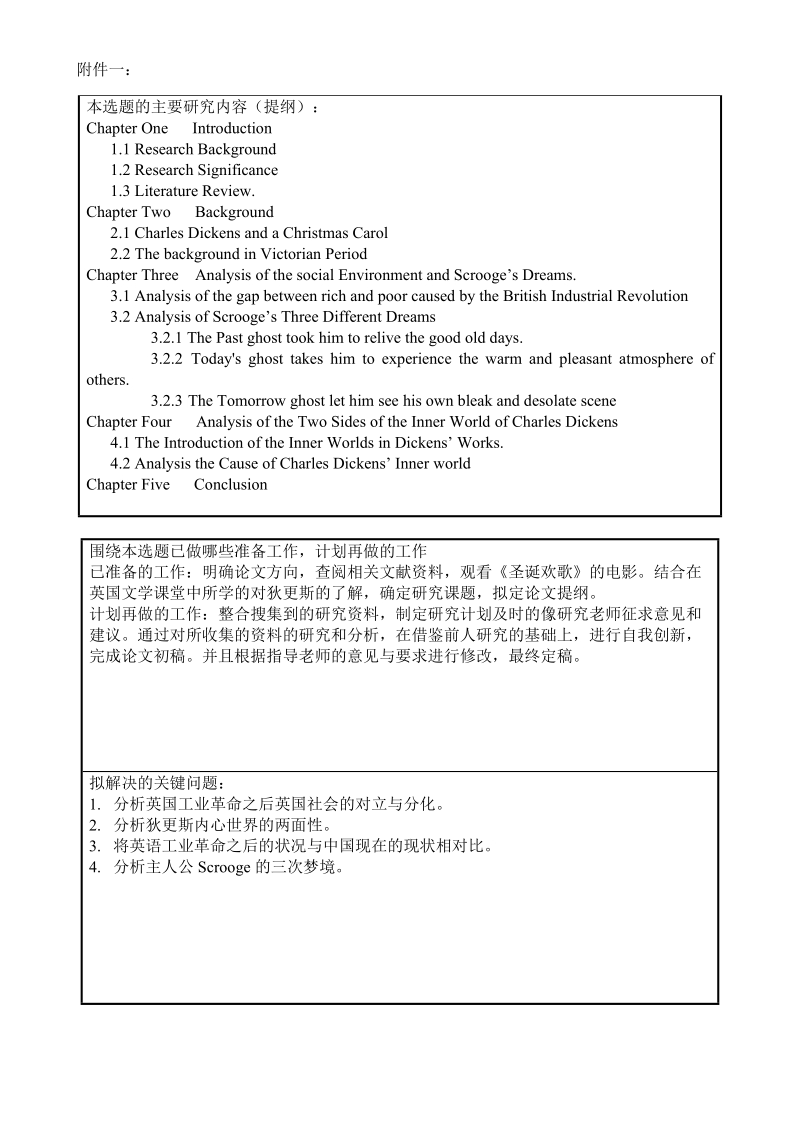 《圣诞欢歌》中狄更斯内心世界的双面性-师范英语专业毕业论文开题报告 张青青.doc_第2页