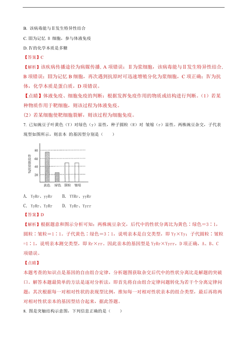 2018年上海市青浦区高三二模生物试题.doc_第3页