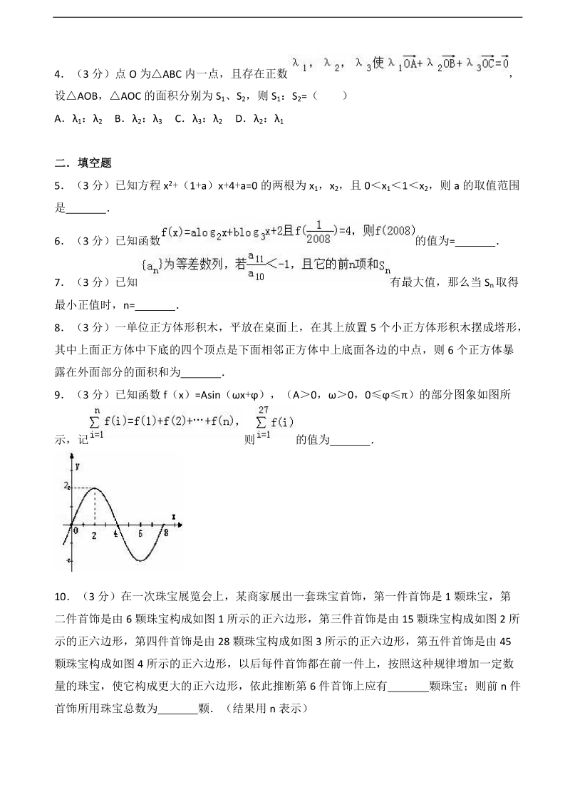 2017年上海中学高考数学模拟试卷（9）（解析版）.doc_第2页