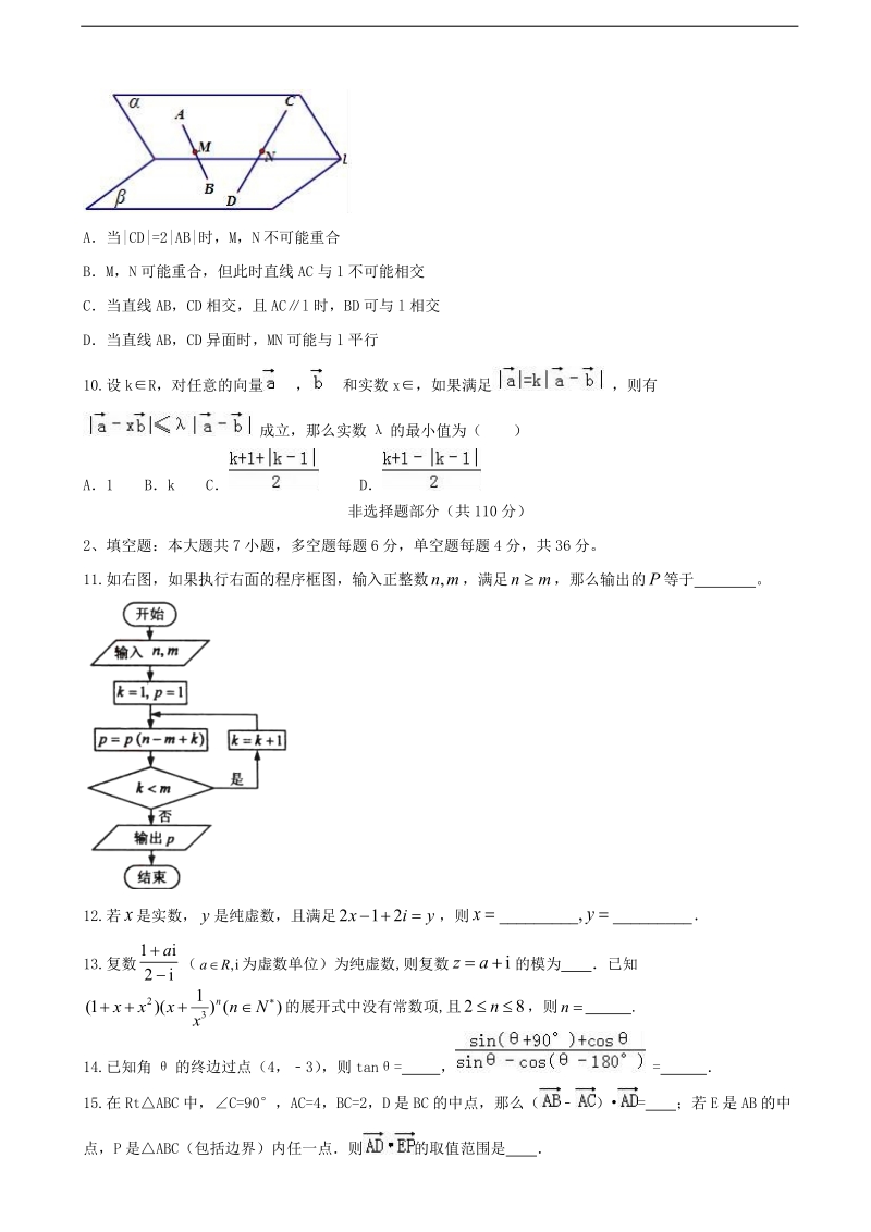 2018年浙江高考压轴卷 数学（word版）.doc_第3页