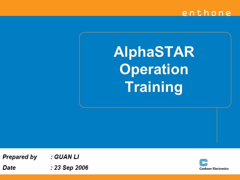 AlphaSTAR Training(PCB化银)new.ppt_第1页