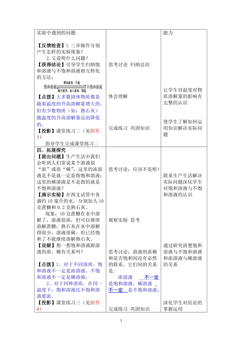 饱和溶液与不饱和溶液教案2012年10月23日.doc_第3页