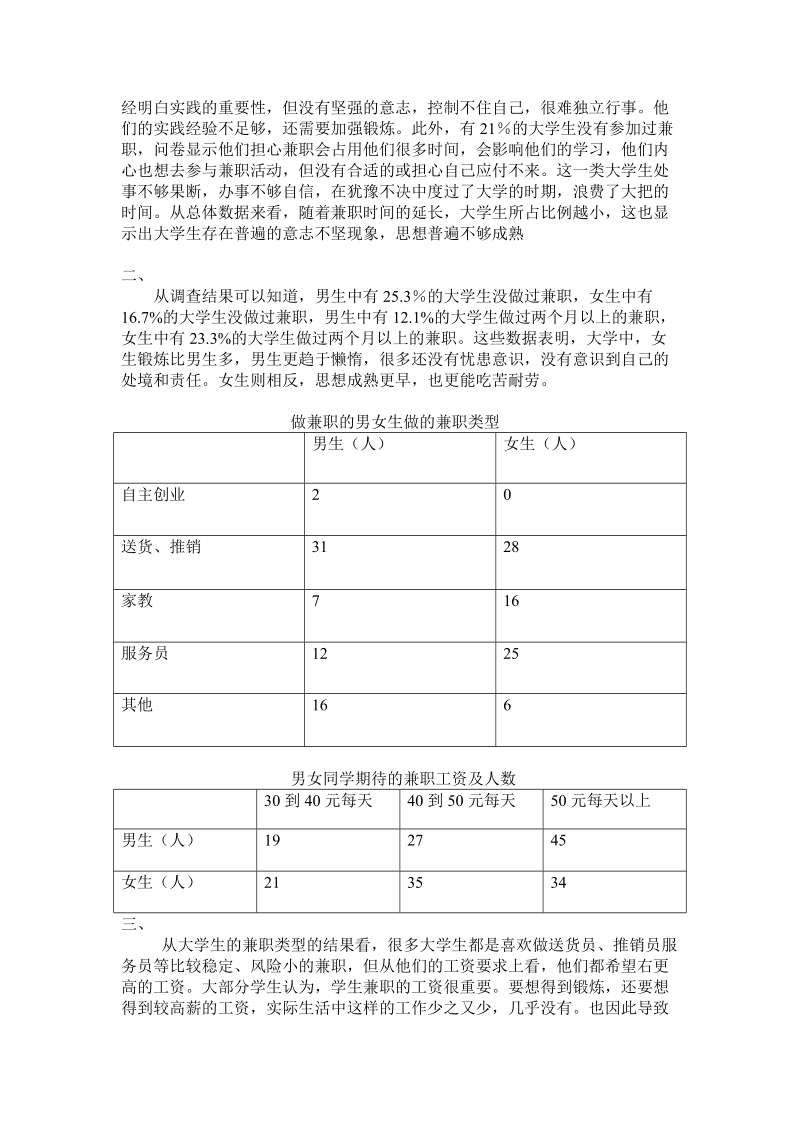 大学生兼职状况调查报告贵阳学院.doc_第2页