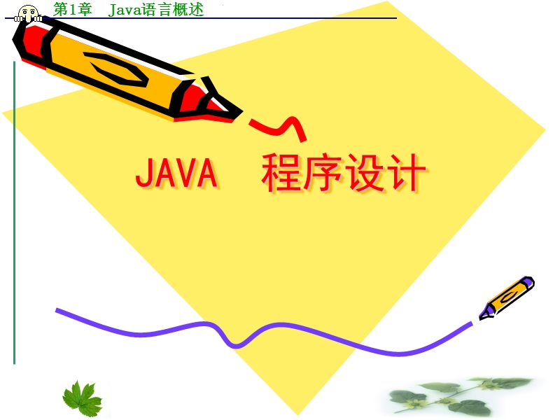 第1章  java语言概述 程序设计.ppt_第1页