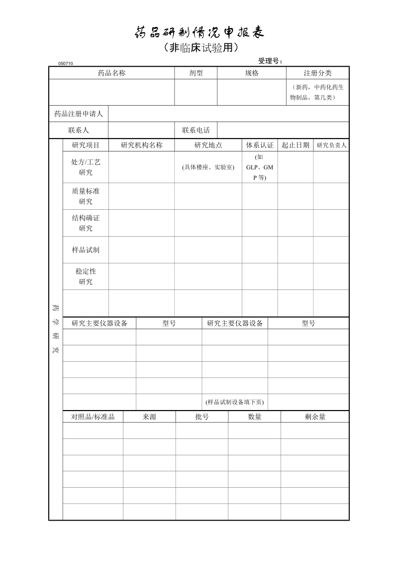 药品研制情况申报表.doc_第1页