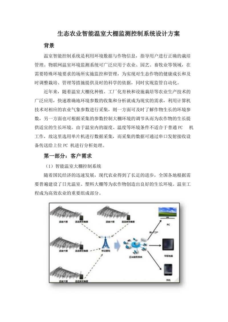 生态农业智能温室大棚监测控制系统设计方案.doc_第1页