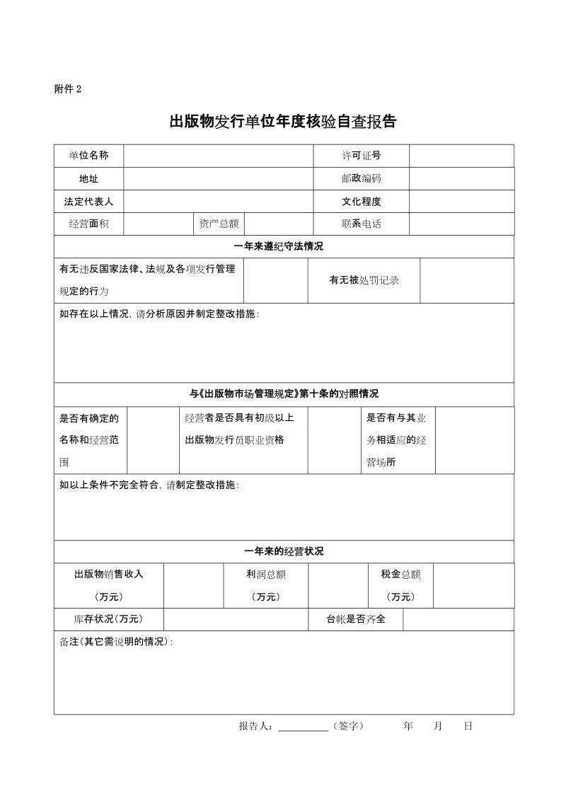 出版物发行单位年检自查报告.doc_第1页