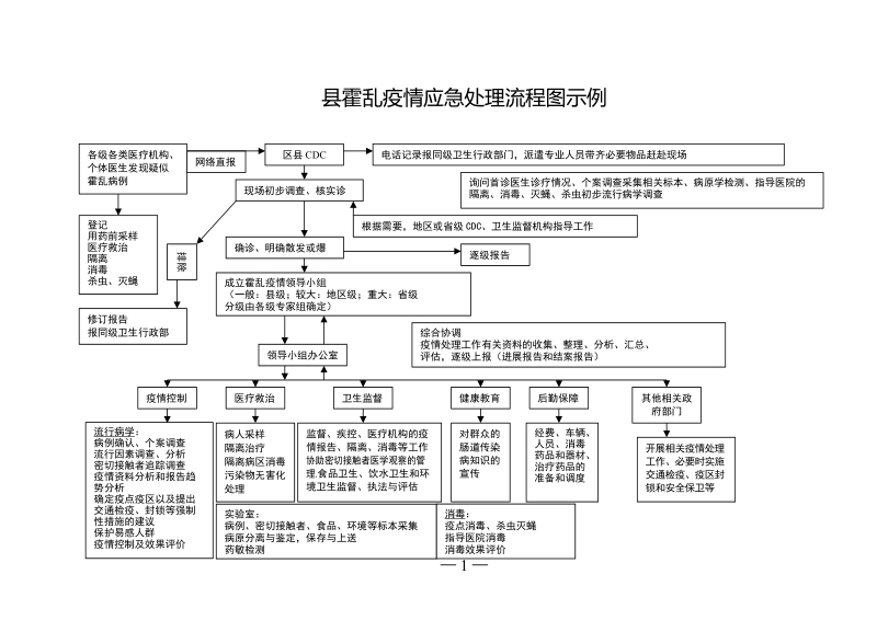 县霍乱疫情应急处理流程图示例.doc_第1页