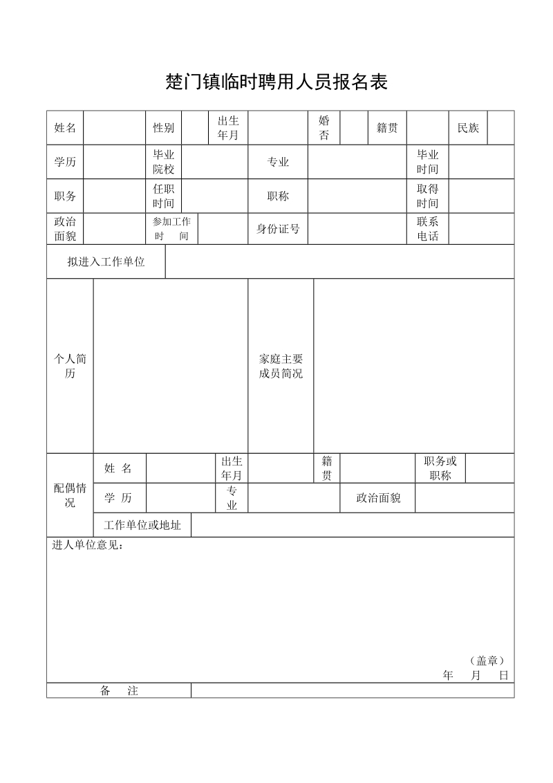 玉环县事业单位新增人员登记表.doc_第1页