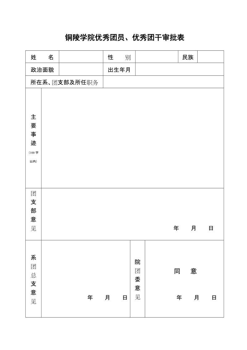 省级三好学生、优秀学生干部推荐登记表.doc_第1页