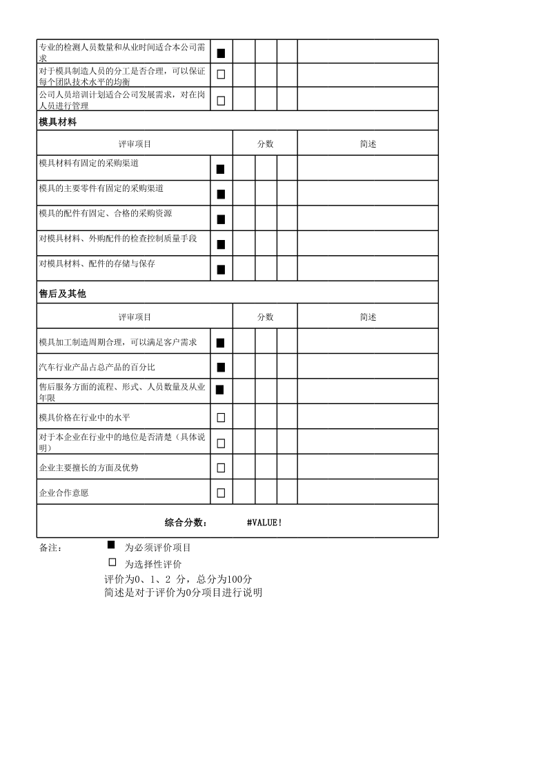 模具供应商评价表.xls_第3页