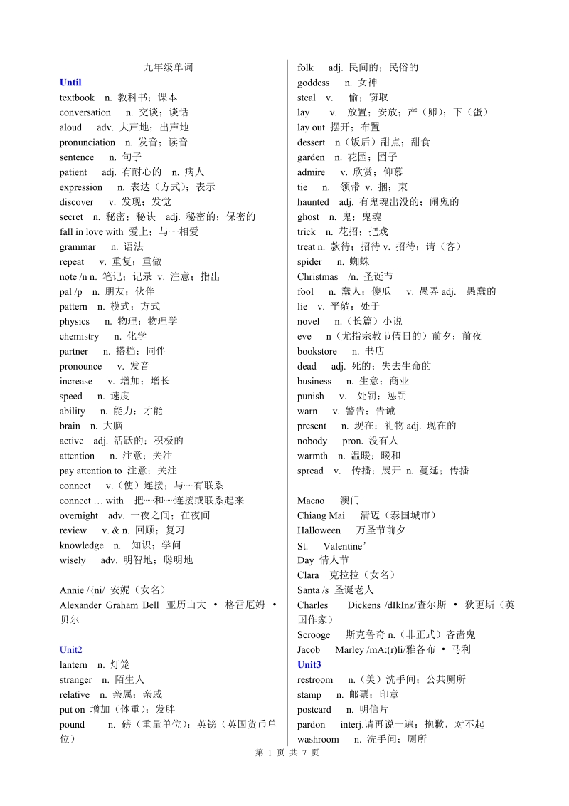 人教版九年级英语单词表.doc_第1页