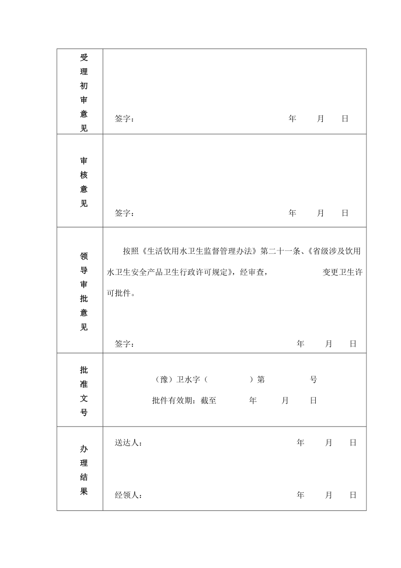 涉及饮用水卫生安全产品卫生许可变 更申请表.doc_第3页