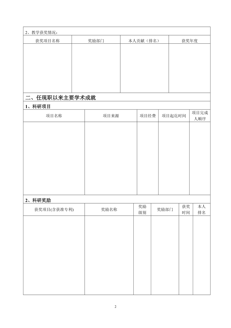 南京大学引进人员岗位设置申请表.doc_第2页