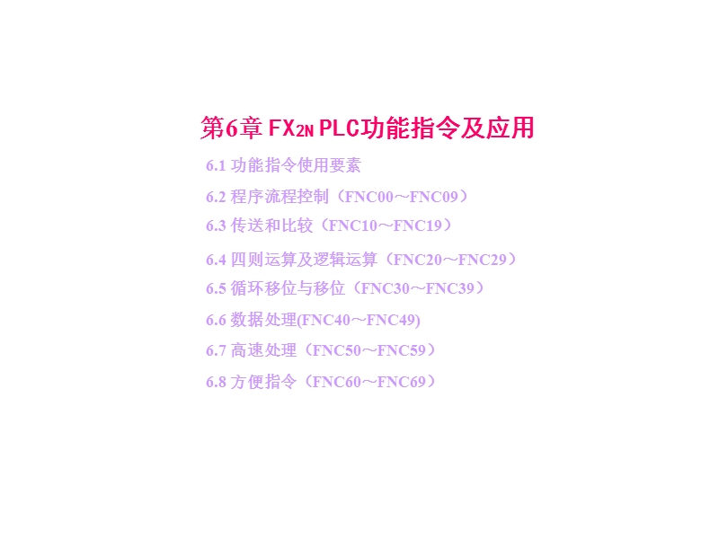 第6章 fx2n plc功能指令及应用.ppt_第1页