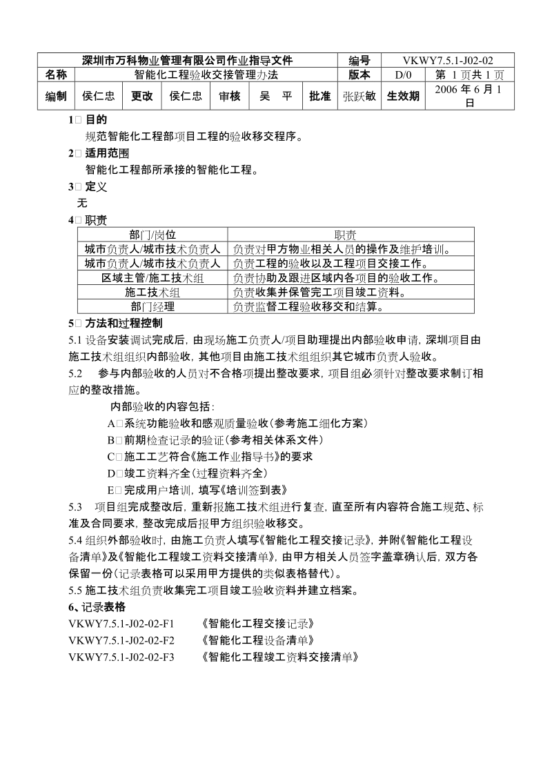 7.5.1-J02-02智能化工程验收交接管理办法.doc_第1页