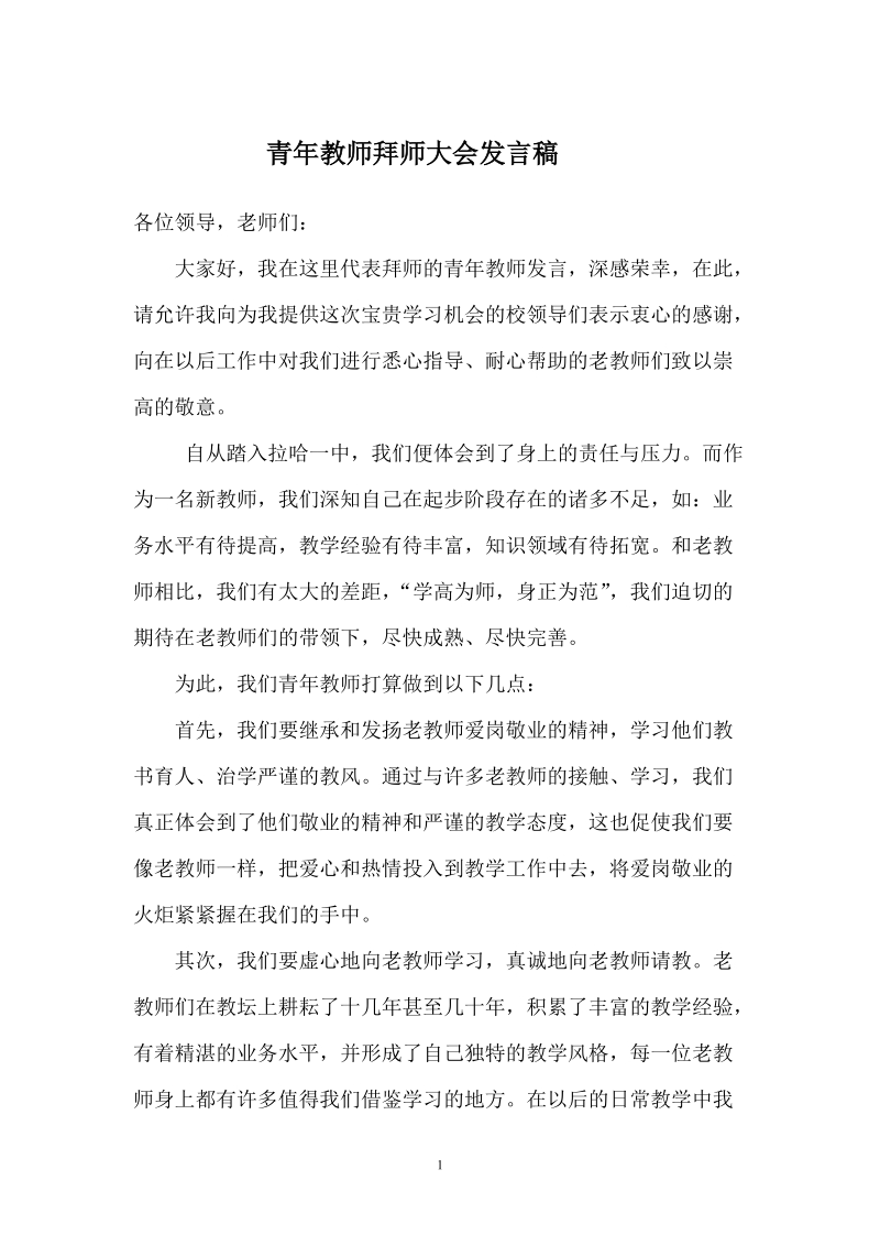 青年教师代表发言稿.doc_第1页