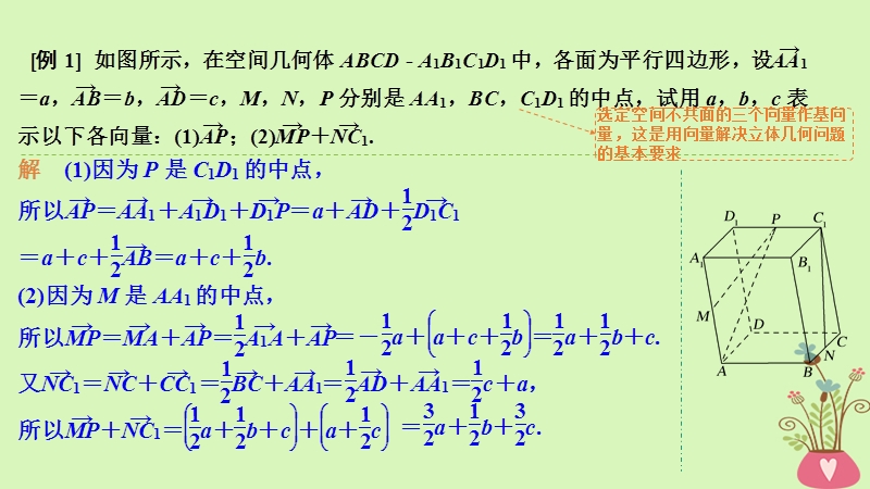 2019版高考数学大一轮复习 第八章 立体几何初步 第6课时 空间向量及其运算课件 北师大版.ppt_第3页