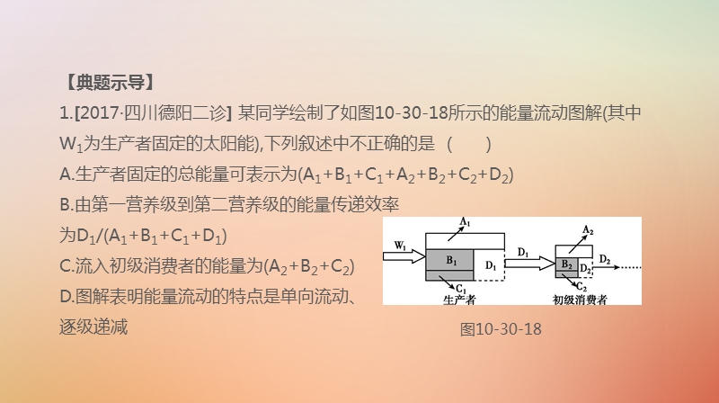 2019届高考生物一轮复习 第10单元 生态系统与生态环境的保护 拓展微课 能量流动模型分析与计算课件.ppt_第3页