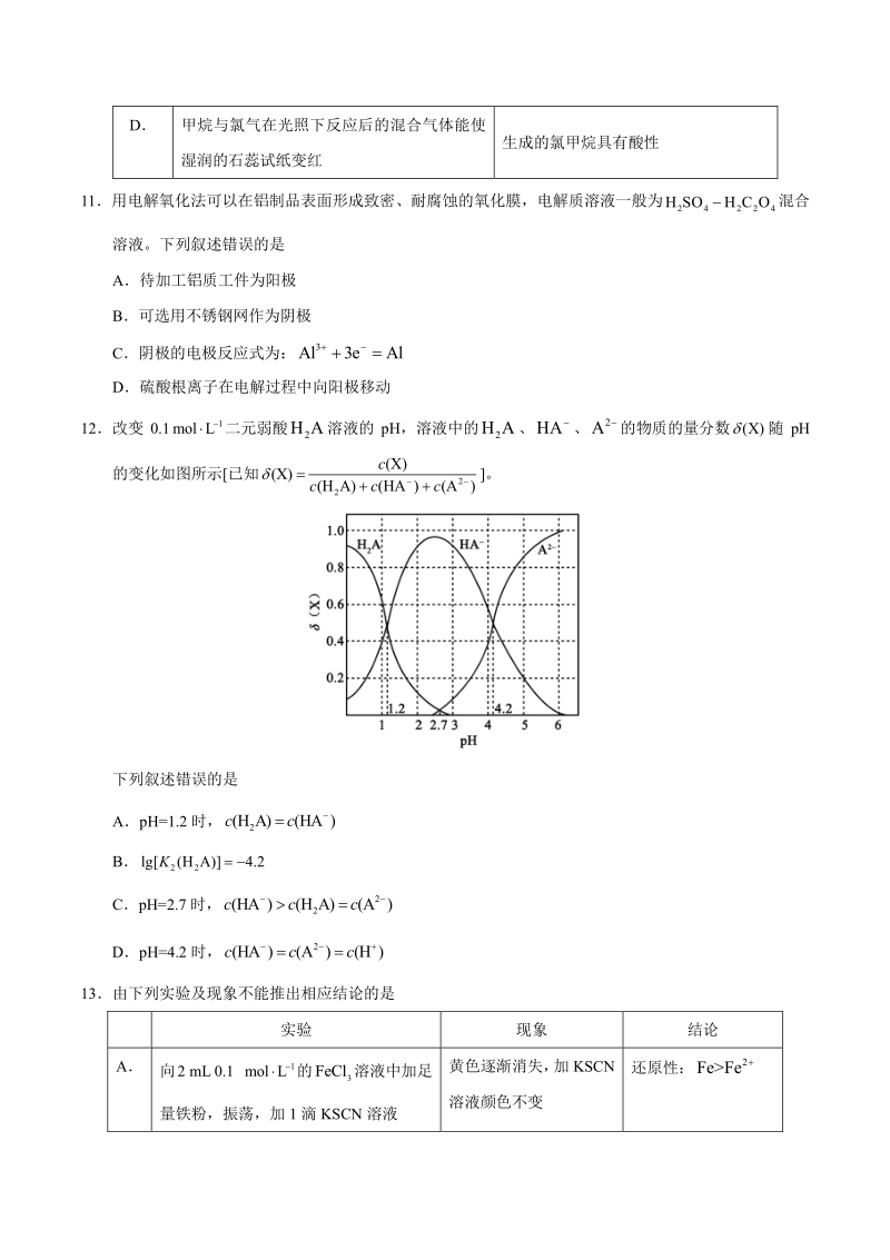 2017年高考新课标Ⅱ卷理综化学试题解析（精编版）（原卷版）.pdf_第2页