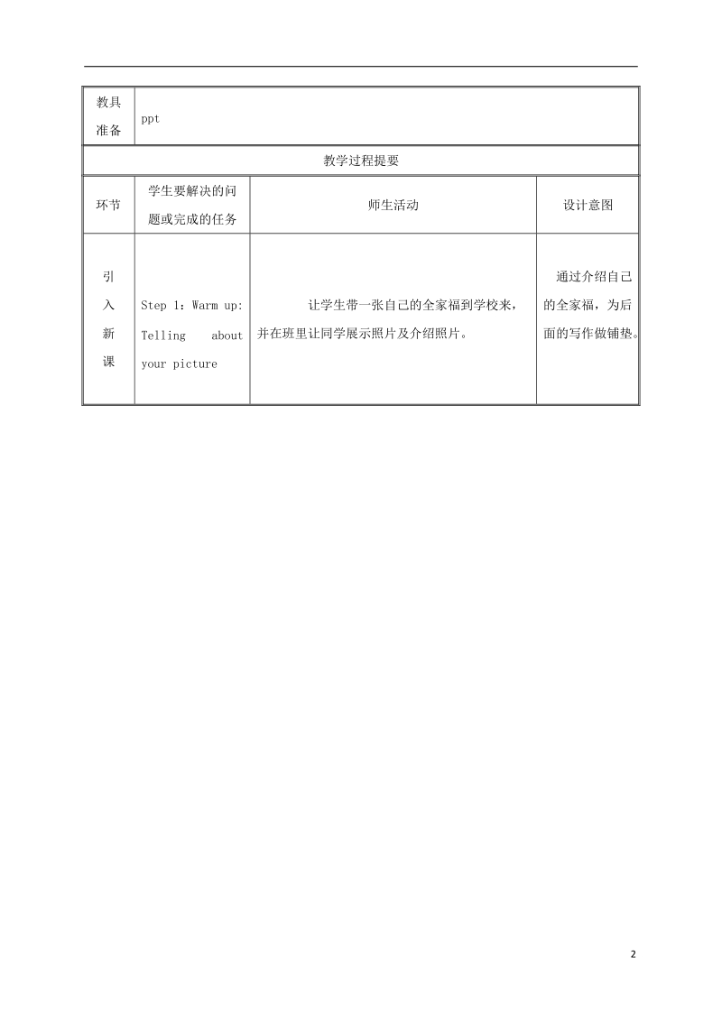 湖南省益阳市资阳区迎丰桥镇七年级英语上册 unit 2 this is my sister section b（3a-self check）教案 （新版）人教新目标版.doc_第2页