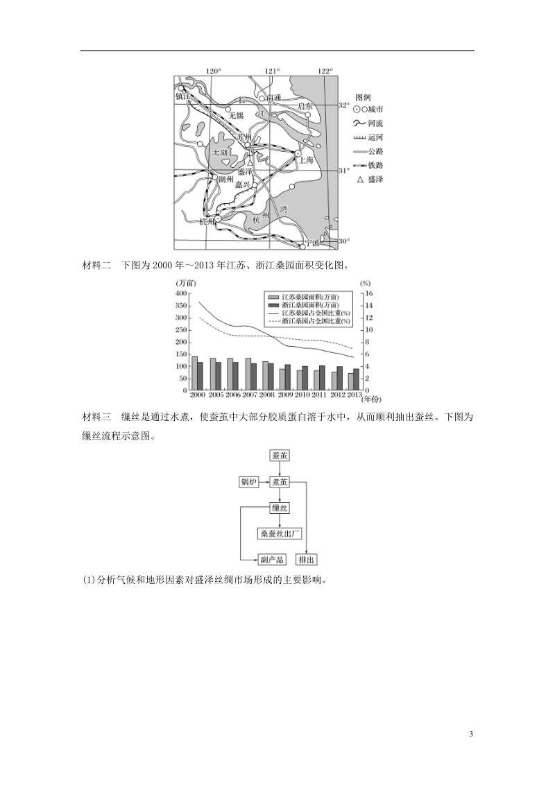 （浙江专版）备战2019高考地理一轮复习 非选择题 分区加试练6 南方地区.doc_第3页