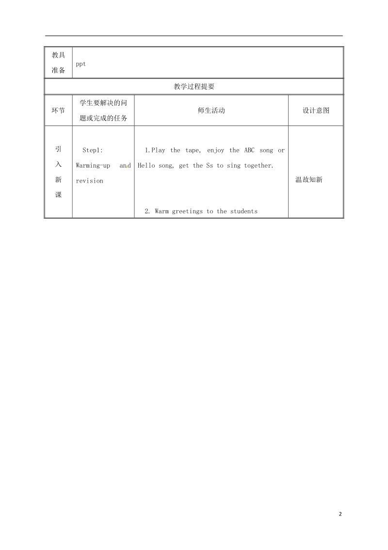 湖南省益阳市资阳区迎丰桥镇七年级英语上册 unit 1 my name’s gina section a（1a-1c）教案 （新版）人教新目标版.doc_第2页