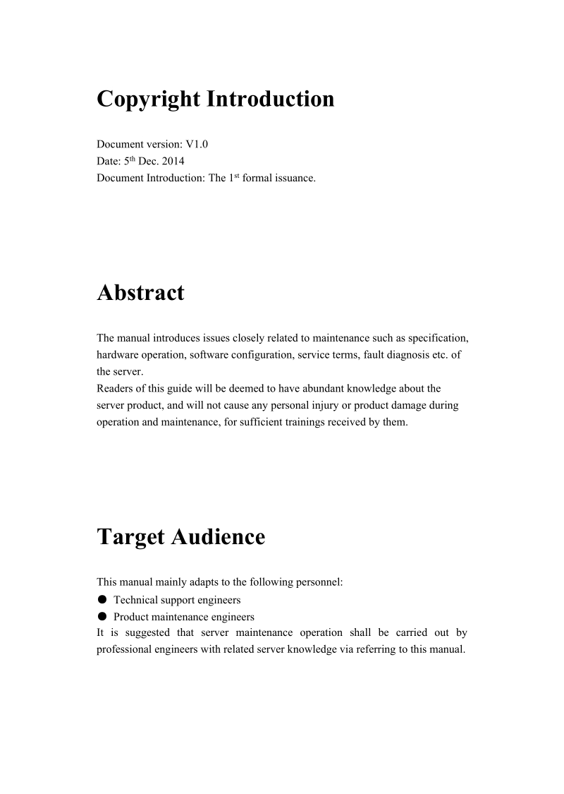 Inspur NF5280M4 user manual V1.0-20150408.doc_第2页