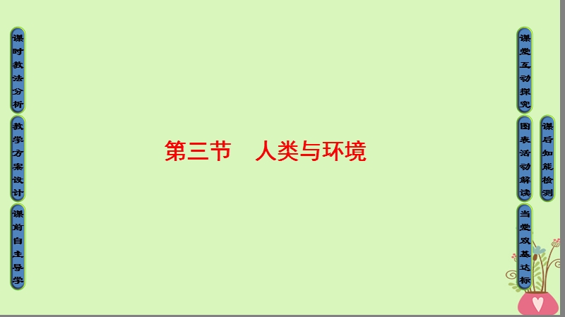 2018版高中地理 第一章 环境与环境问题 第3节 人类与环境课件 湘教版选修6.ppt_第1页