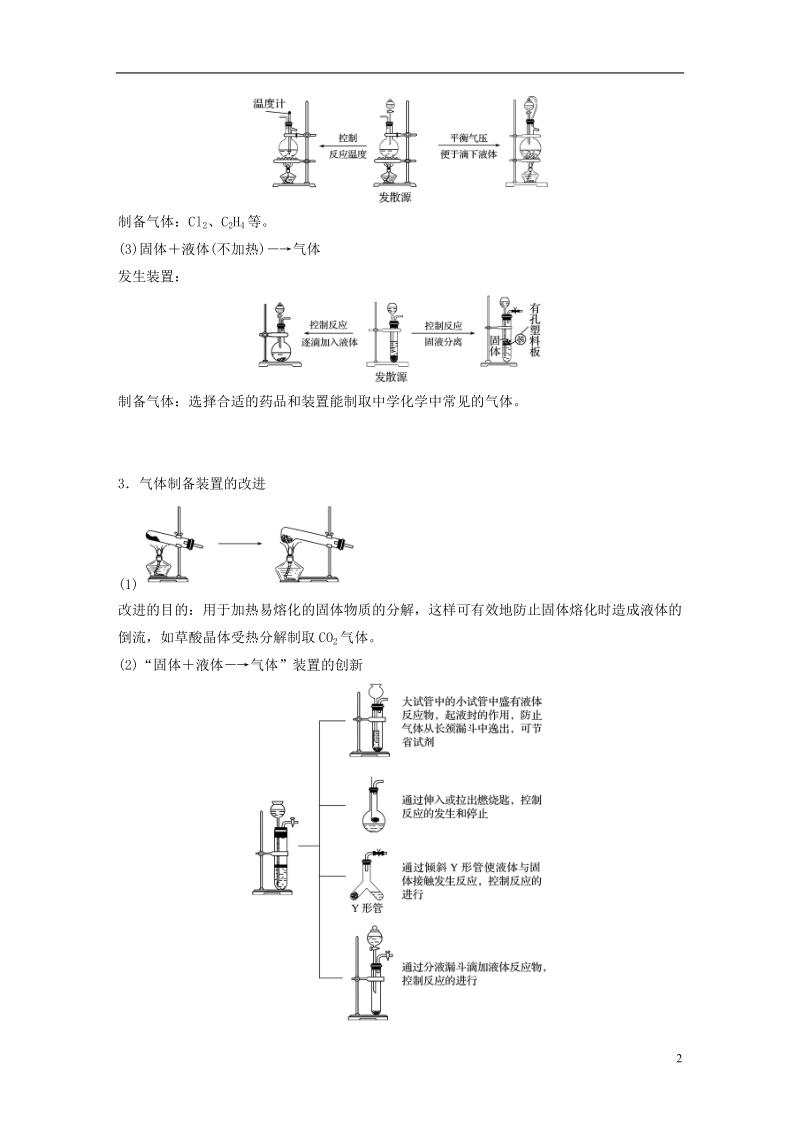 2019版高考化学一轮复习第四章非金属及其化合物专题讲座二气体的实验室制备净化和收集学案.doc_第2页