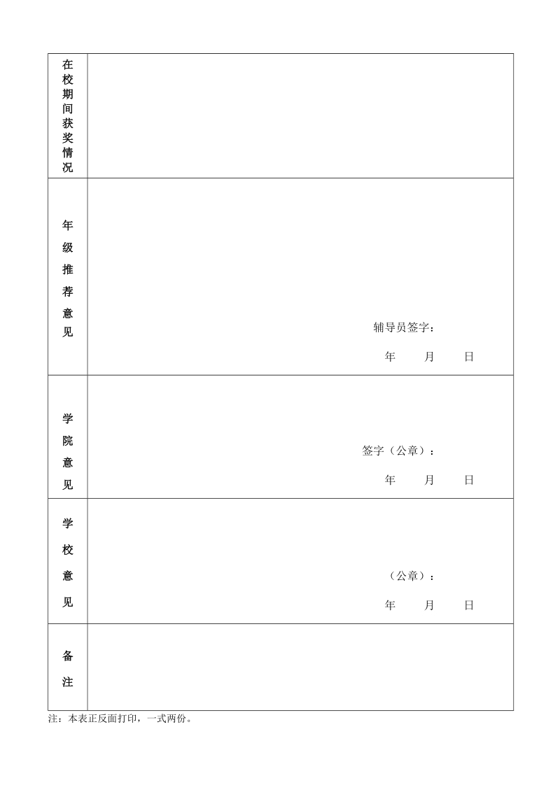 合肥工业大学社会捐资奖助学金申请审批表.doc_第2页