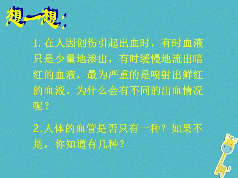 安徽省合肥市长丰县七年级生物下册4.4.2血流的管道_血管课件1新版新人教版.ppt_第2页